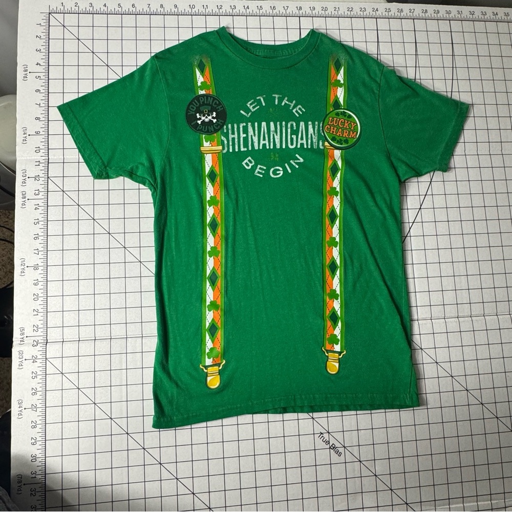 T-Shirt‎ with Suspenders Design let the shenanigans begin men’s small
